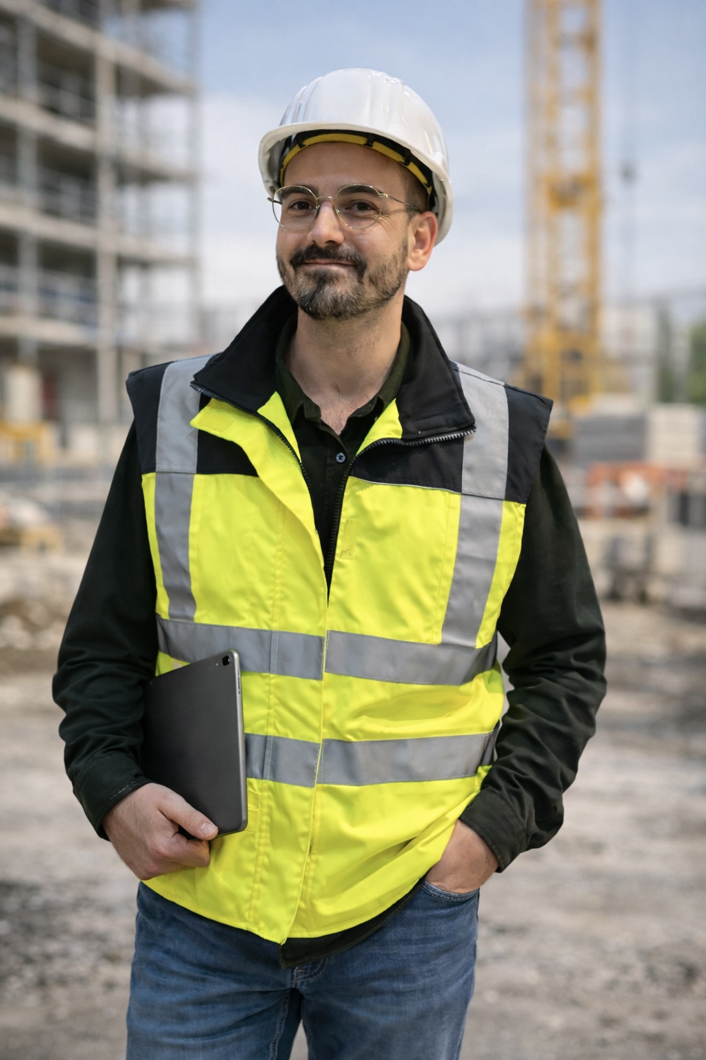 Benjamin Wagner auf der Baustelle